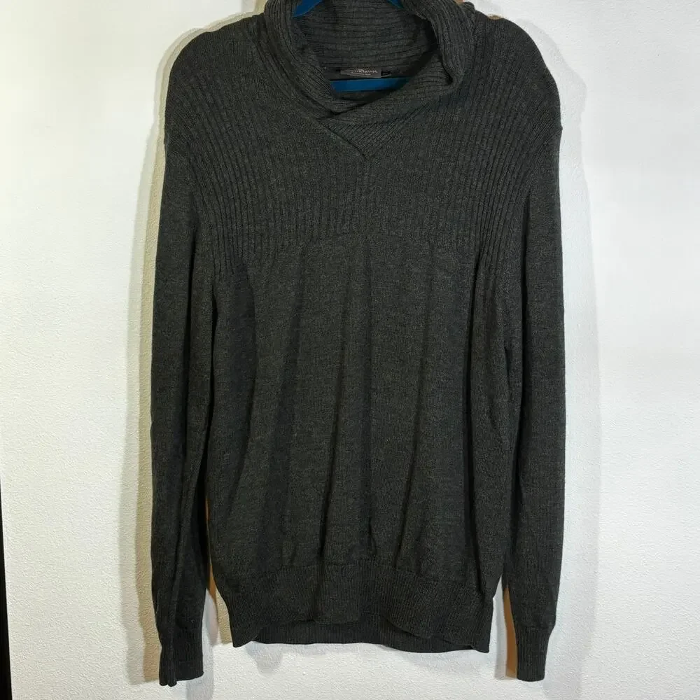 Rodd & Gunn Pure New Wool Extra Fine Merino European Yarn Green Cowl Neck 2XL